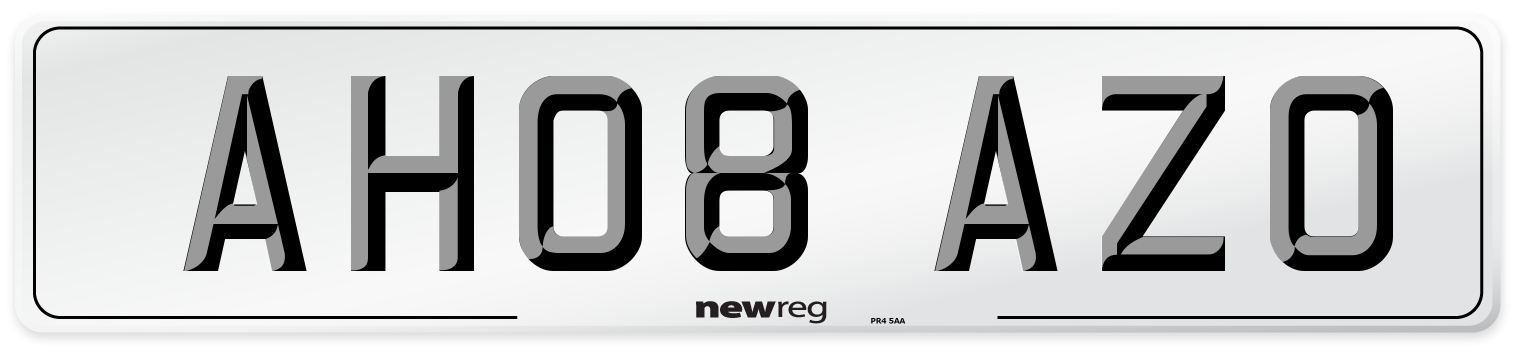 AH08 AZO Number Plate from New Reg